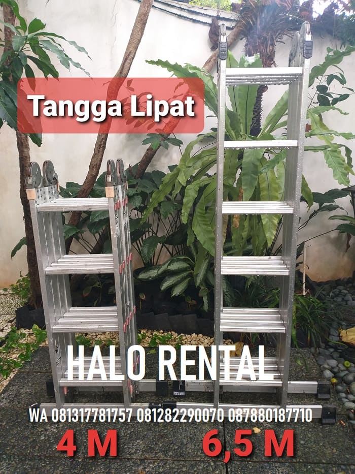 Sewa Tangga Lipat 4 Meter dan 6 Meter Halo Rental Rental Tangga 8, 10 Meter, Sewa Tangga Jakarta Barat